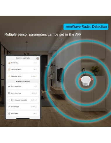 Sensor de Presencia WenzhiIoT WiFi 5.8GHz Radar 10m