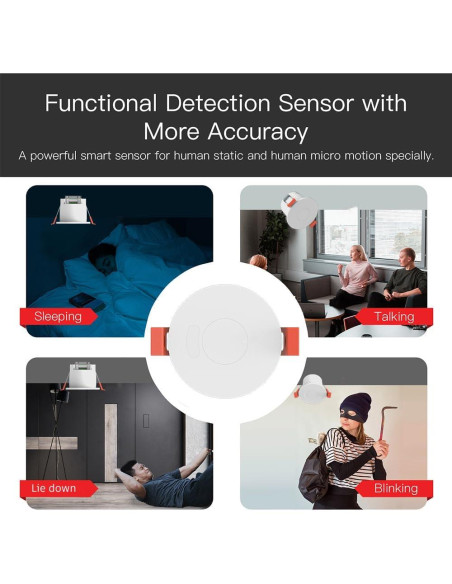 Sensor de Presencia WenzhiIoT WiFi 5.8GHz Radar 10m