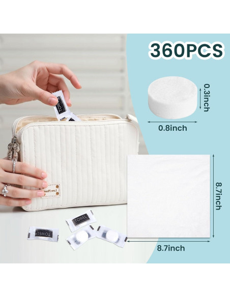 Toallas Comprimidas Desechables LOVEINUSA 360PCS Viaje