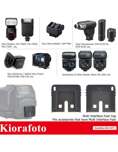 Cubierta de Zapata Caliente Kiorafoto para Cámaras Sony MI