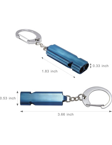 Silbato de Supervivencia AINOORA Acero Inoxidable 2 Piezas