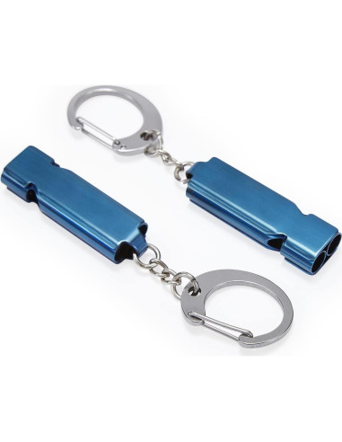 Silbato de Supervivencia AINOORA Acero Inoxidable 2 Piezas