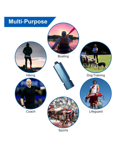 Silbato de Supervivencia AINOORA Acero Inoxidable 2 Piezas Silbato de Supervivencia AINOORA Acero Inoxidable 2 Piezas