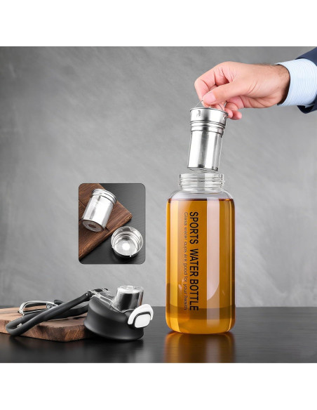 Botella de Té de Vidrio Borosilicatado HOYUANSU 750ML