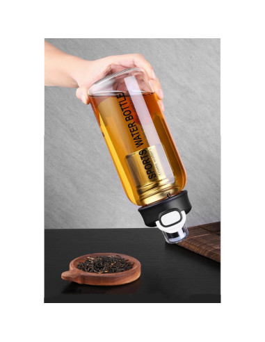 Botella de Té de Vidrio Borosilicatado HOYUANSU 750ML