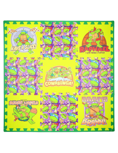 Alfombra de Espuma Interconectable TMNT Capelli Sport 9 Azulejos