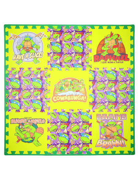 Alfombra de Espuma Interconectable TMNT Capelli Sport 9 Azulejos