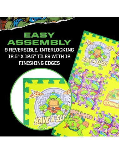 Alfombra de Espuma Interconectable TMNT Capelli Sport 9 Azulejos