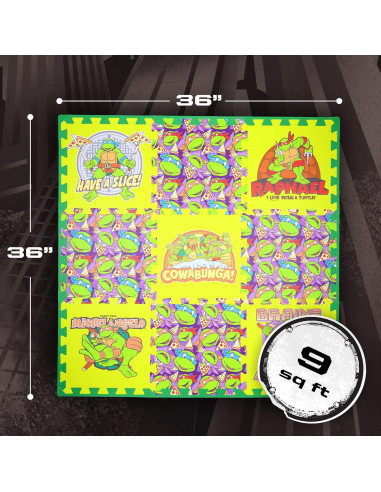 Alfombra de Espuma Interconectable TMNT Capelli Sport 9 Azulejos