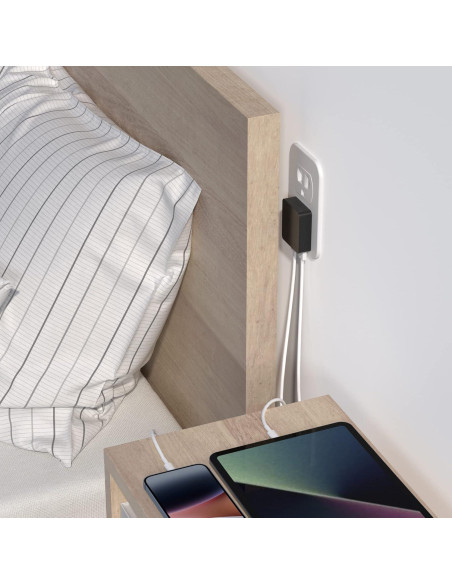 Cargador de pared USB Nekmit Slim 2 Puertos 12W Negro