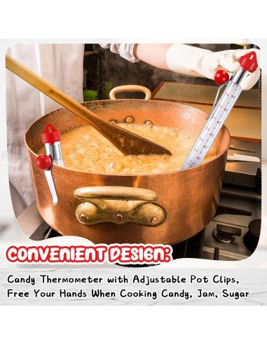 Termómetro de Caramelo Photect 2 Pcs con Clip 20.5 cm