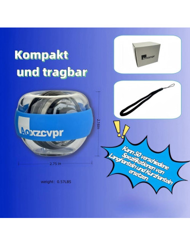 Ejercitador de Muñeca Aoxzcvpr W-24001 - Gyro Ball LED