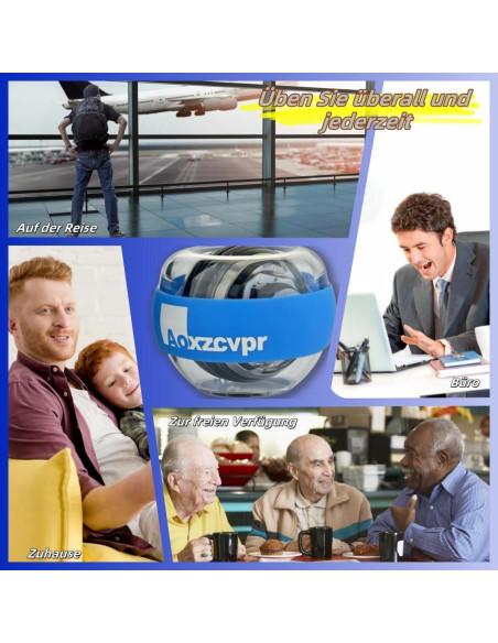 Ejercitador de Muñeca Aoxzcvpr W-24001 - Gyro Ball LED