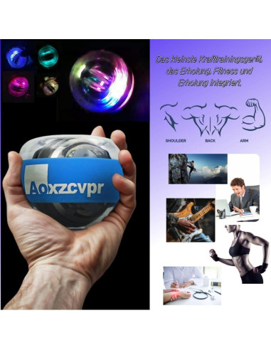 Ejercitador de Muñeca Aoxzcvpr W-24001 - Gyro Ball LED