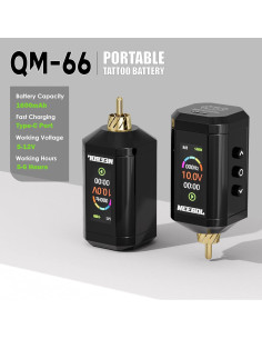 Kit de Tatuaje Inalámbrico Neebol - 2 Baterías, 20 Agujas, 10 Tintas 2