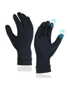 Guantes de Artritis de Cobre Kecartu - Compresión Dedos Completos