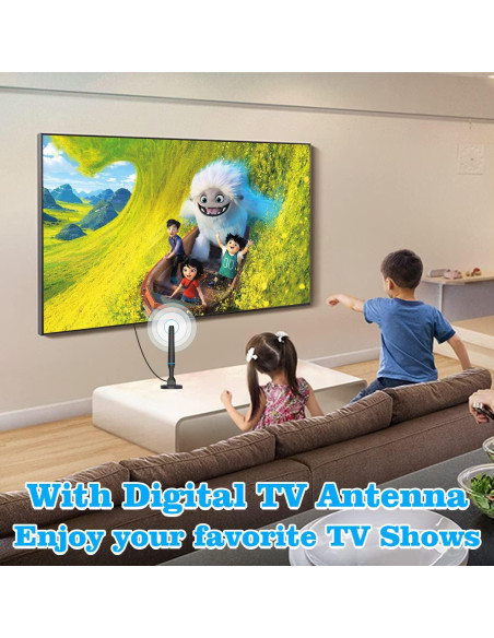 Antena de TV Digital Interior DGUPSP 360 HDTV 1080P 4K