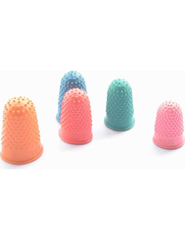 Dedales de Goma Shni 5 Piezas Antideslizantes Rosa