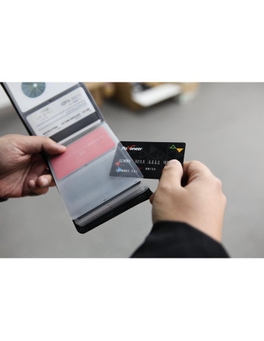 Billetera Antirrobo RFID de Cuero Negro - 12 Ranuras