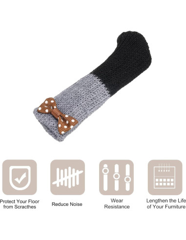 Calcetines para Patas de Silla uxcell 16pcs Antideslizantes