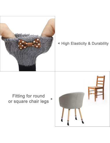 Calcetines para Patas de Silla uxcell 16pcs Antideslizantes