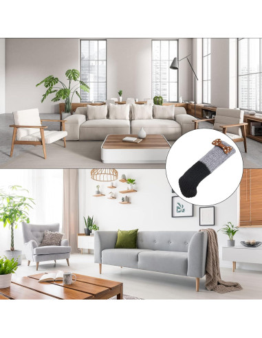 Calcetines para Patas de Silla uxcell 16pcs Antideslizantes