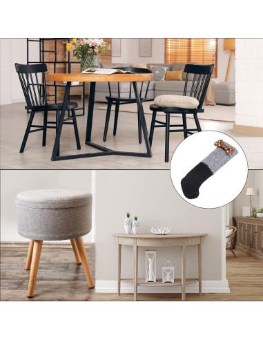 Calcetines para Patas de Silla uxcell 16pcs Antideslizantes