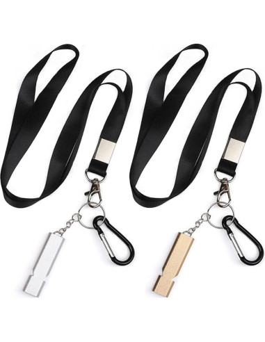 Silbatos de Emergencia Yauende 2 PCS Aluminio Ruidosos