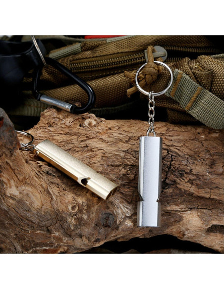 Silbatos de Emergencia Yauende 2 PCS Aluminio Ruidosos