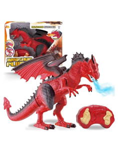 Juguete Dragón RC Liberty Imports con Luz LED y Humo