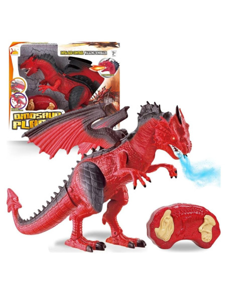 Juguete Dragón RC Liberty Imports con Luz LED y Humo Juguete Dragón RC Liberty Imports con Luz LED y Humo