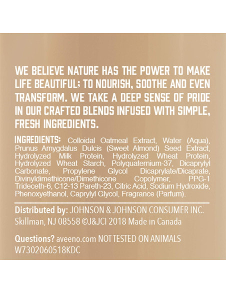 Acondicionador Sin Enjuague Aveeno Leche de Avena 92g