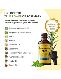 Aceite de Romero Seven Minerals 60 ml - Crecimiento Cabello Biotina 2