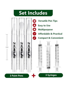 Juego de 6 Bolígrafos de Pintura ZIOKLAI Rellenables 3ml 2