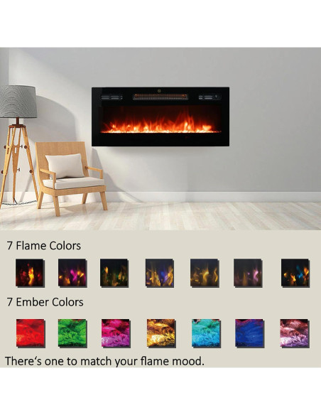 Chimenea Eléctrica FULEIWO FLAME 76.2x43.9cm 3D Silenciosa