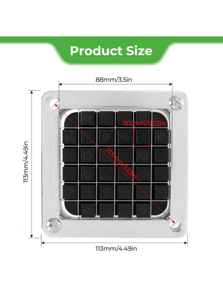 Cuchilla de Repuesto POWLAB para Picadora de Verduras 1.2 cm