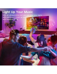 Tira LED inteligente Sumaote 5m RGBW COB 24V 784 LEDs/m 2