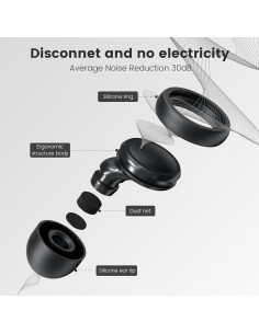 Tapones para oídos JUSTRVN - 2 pares, reducción de ruido 30dB 2