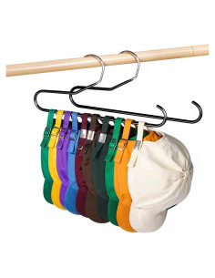 Organizador de Gorras Lomrsiul Negro - Soporte Antideslizante 2 Pzas