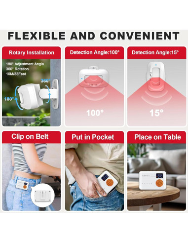 Alarma de Cama Inalámbrica CallToU con Sensor de Movimiento