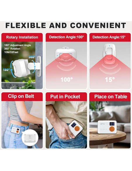 Alarma de Cama Inalámbrica CallToU con Sensor de Movimiento