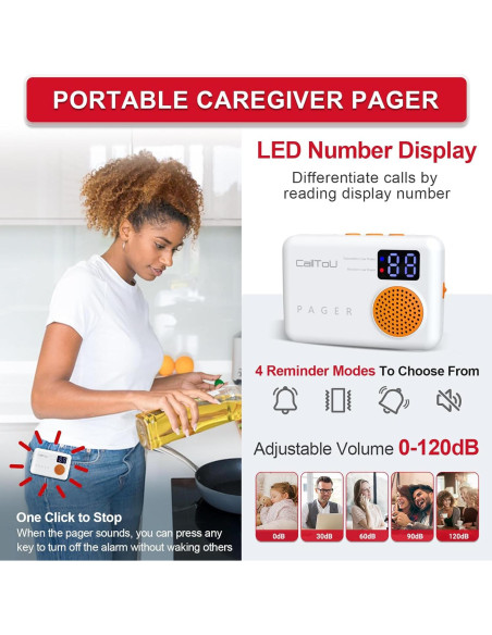 Alarma de Cama Inalámbrica CallToU con Sensor de Movimiento