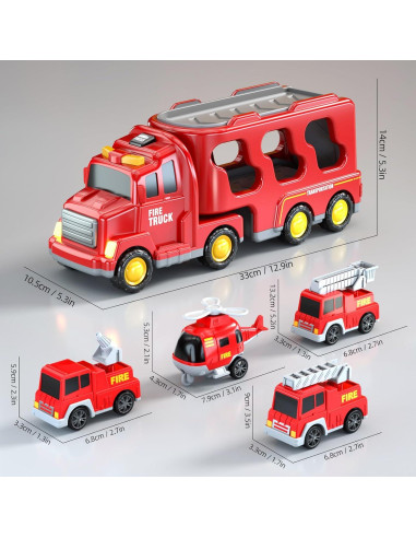 5 en 1 Camiones de Bomberos Beby Buty para Niños 3 a 6 Años