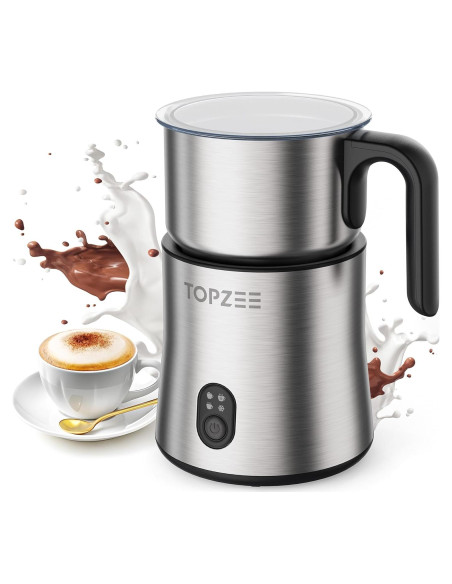 Espumador y Vaporizador de Leche Eléctrico TOPZEE TMF-350-SIL 500ml