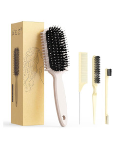 Cepillo Definidor de Rizos HEZ Beige - 4 Piezas Multifuncional