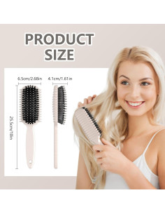 Cepillo Definidor de Rizos HEZ Beige - 4 Piezas Multifuncional 2