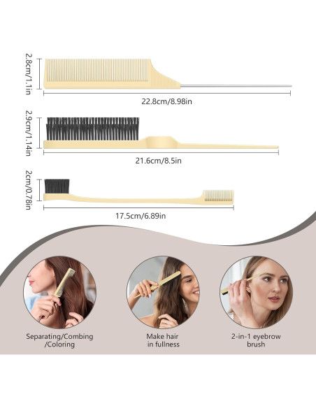 Cepillo Definidor de Rizos HEZ Beige - 4 Piezas Multifuncional