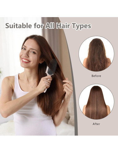 Cepillo Definidor de Rizos HEZ Beige - 4 Piezas Multifuncional