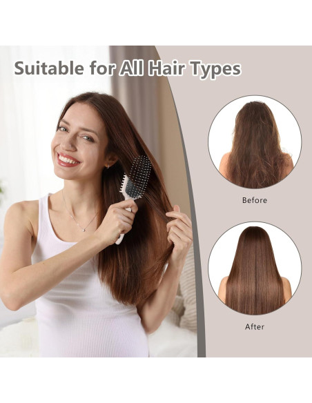 Cepillo Definidor de Rizos HEZ Beige - 4 Piezas Multifuncional