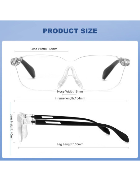 Lupa de Aumento 1.6X Oushiun para Lectura y Manualidades Lupa de Aumento 1.6X Oushiun para Lectura y Manualidades